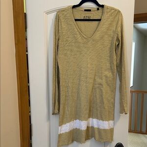 ATM Anthony Thomas Melillo Beige Knit Tee Shirt dress